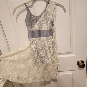 Dance Costume Lyrical Flowy Sequin Lace No Size Dance Collection GUC